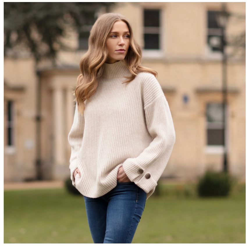 Pull Femme Lupetto Bouton